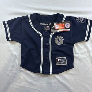 Colosseum Georgetown Hoyas Kids Baseball Jersey Navy Blue Mesh NWT Size S